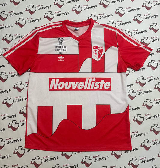 FC Sion Shirt 1991 Cup Final - Retro Jerseys, FC Sion Trikot, FC Sion Retro