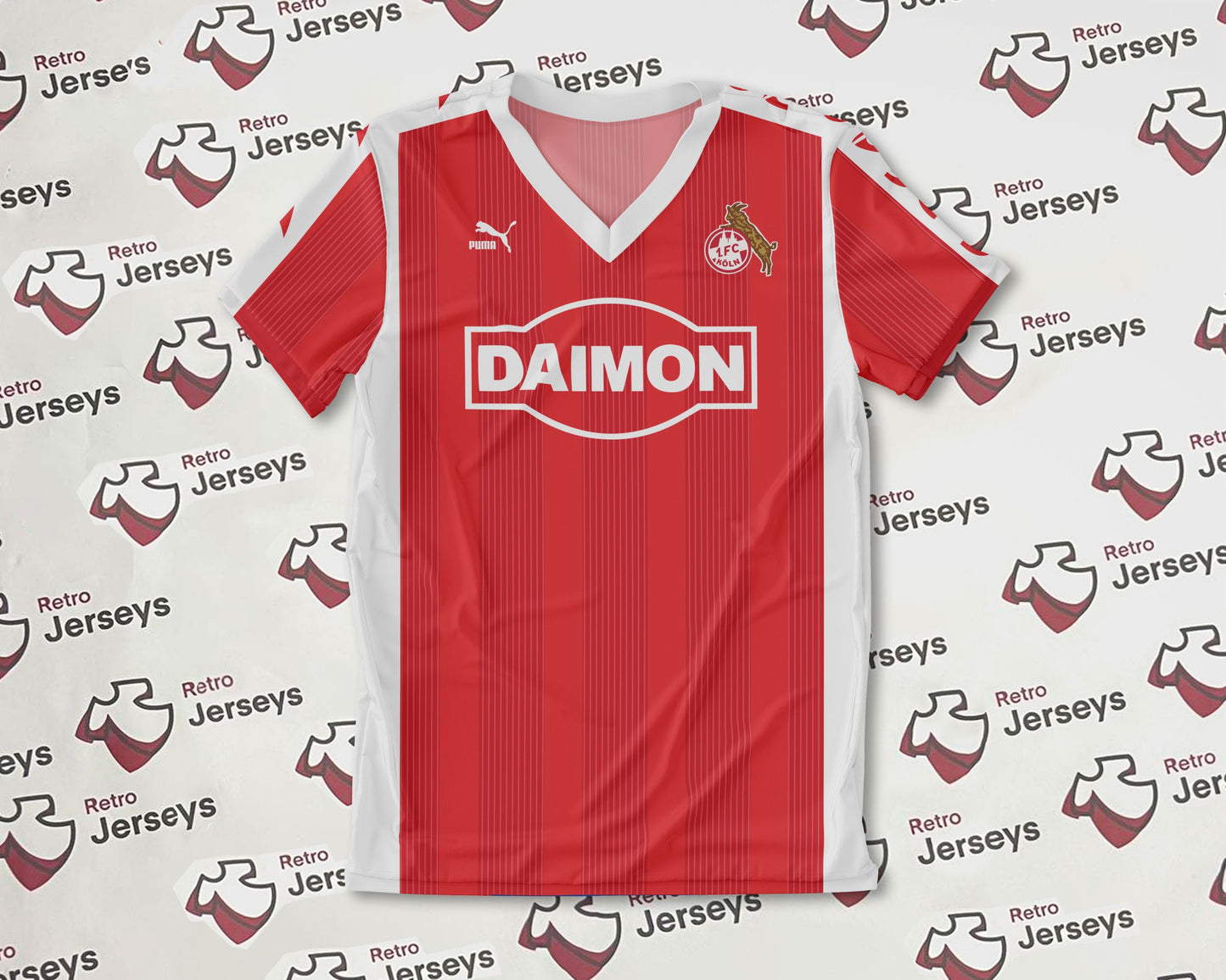 FC Köln Shirt 1985-1986 Home - Retro Jersey, FC Köln trikot, FC Köln Retro Trikot