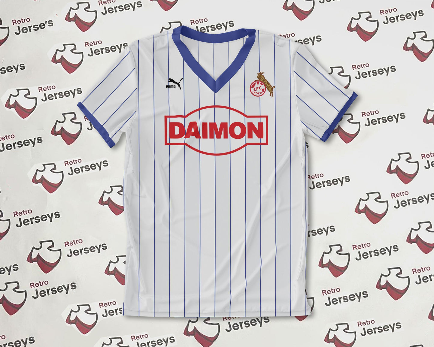 FC Köln Shirt 1985-1986 Away - Retro Jersey, FC Köln trikot, FC Köln Retro Trikot