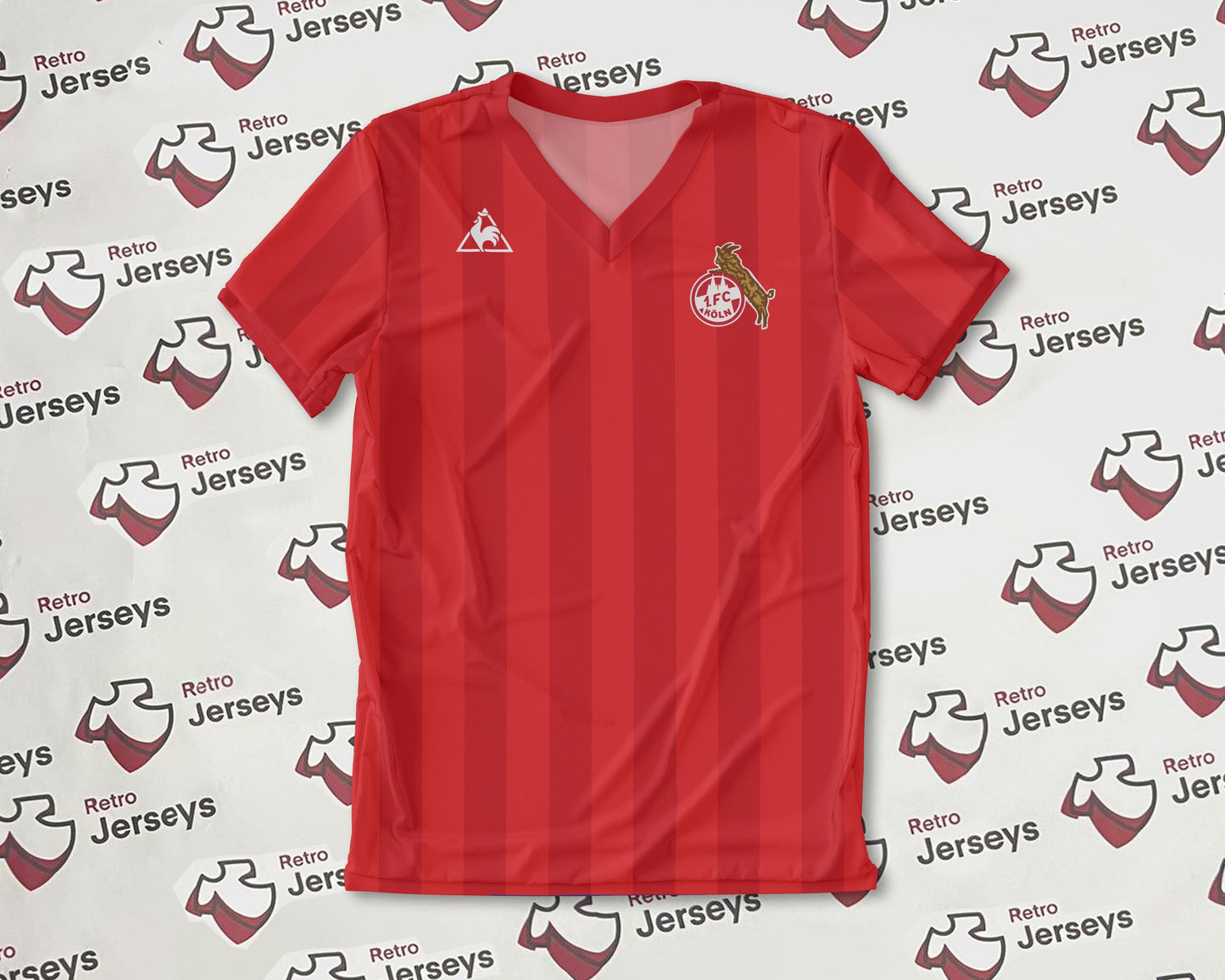 FC Köln Shirt 1974-1975 Home - Retro Jersey, FC Köln trikot, FC Köln Retro Trikot