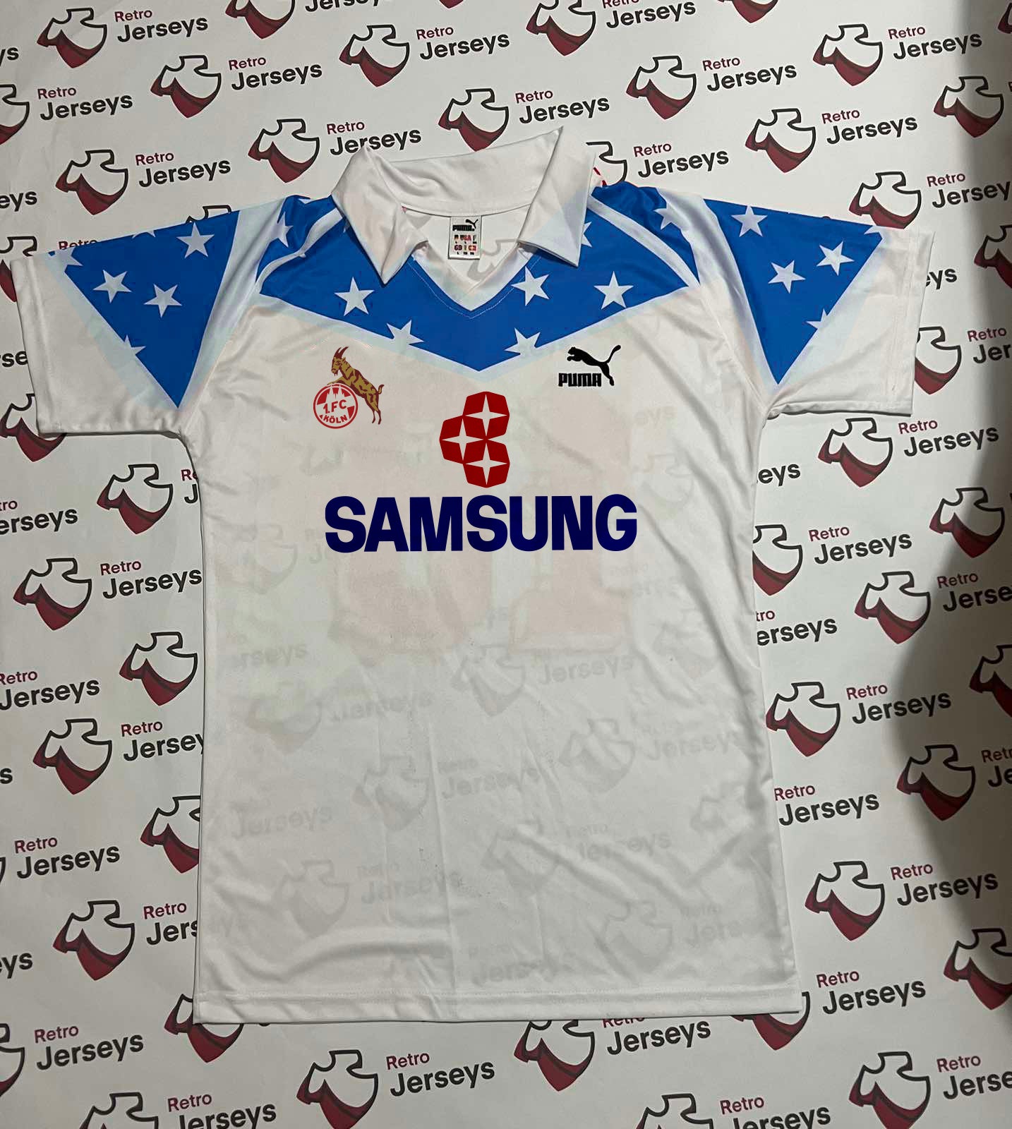 FC Köln Shirt 1988-1989 Away - Retro Jersey, FC Köln trikot, FC Köln Retro Trikot