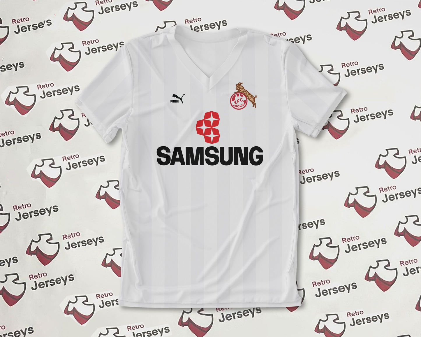 FC Köln Shirt 1988-1990 Home - Retro Jersey, FC Köln trikot, FC Köln Retro Trikot