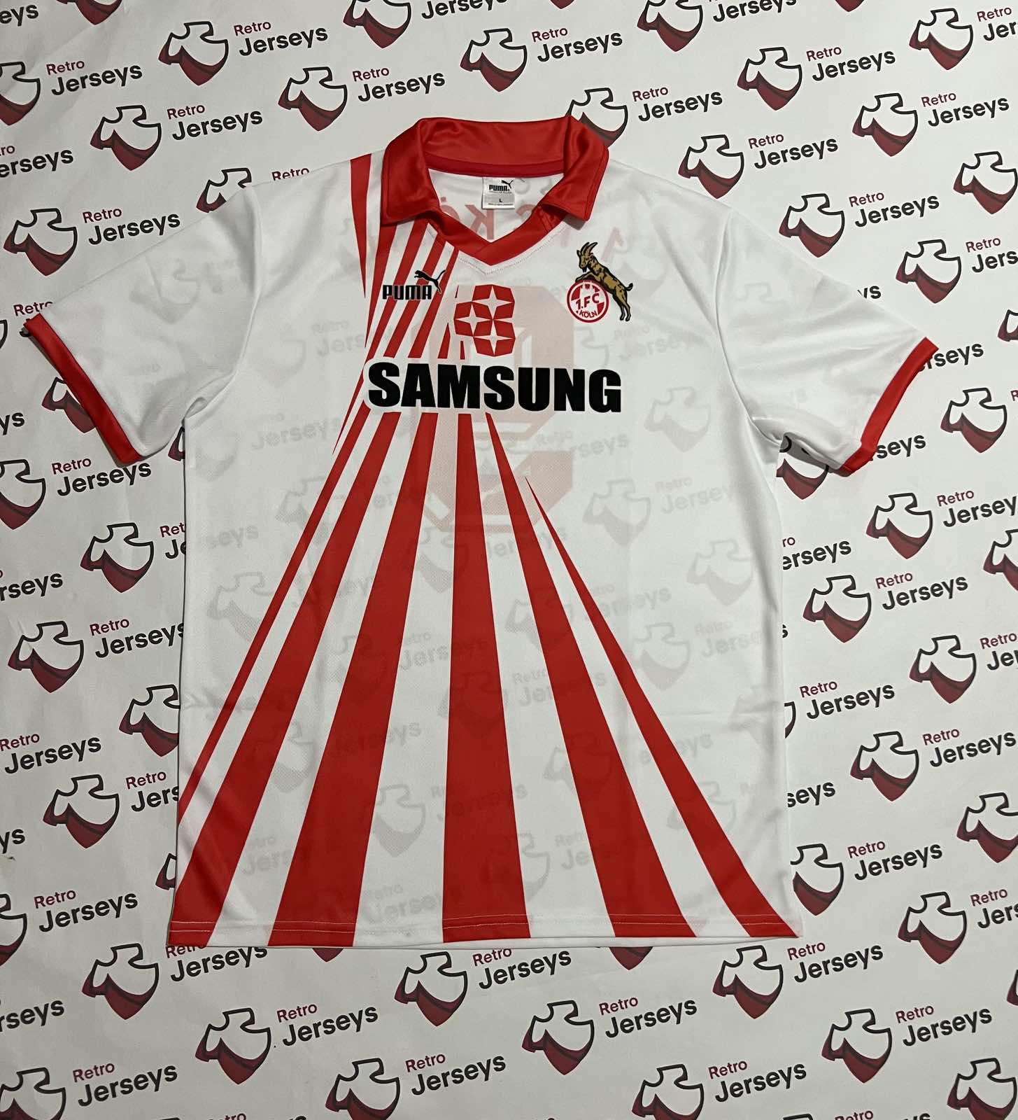 FC Köln Shirt 1990-1991 Home - Retro Jersey, FC Köln trikot, FC Köln Retro Trikot