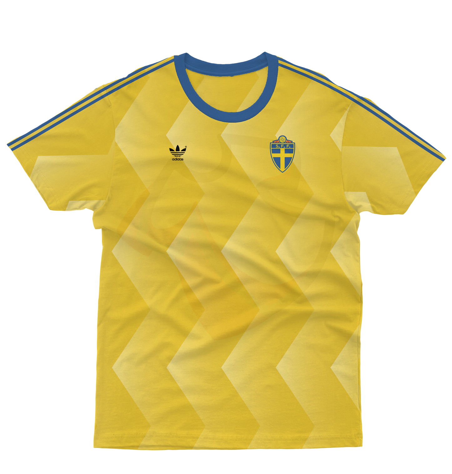 Sweden National Shirt 1988 Home - Retro Jerseys, Sveriges landslagströja