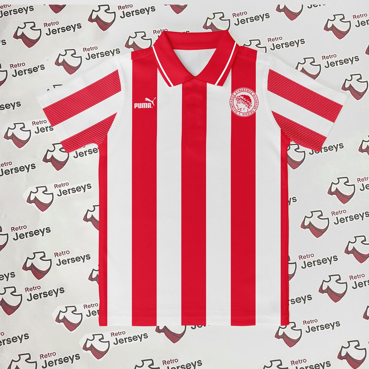 Olympiacos Piraeus Shirt 1995-1996 Home - Retro Jerseys, φανέλα Ολυμπιακός - Retro Jerseys