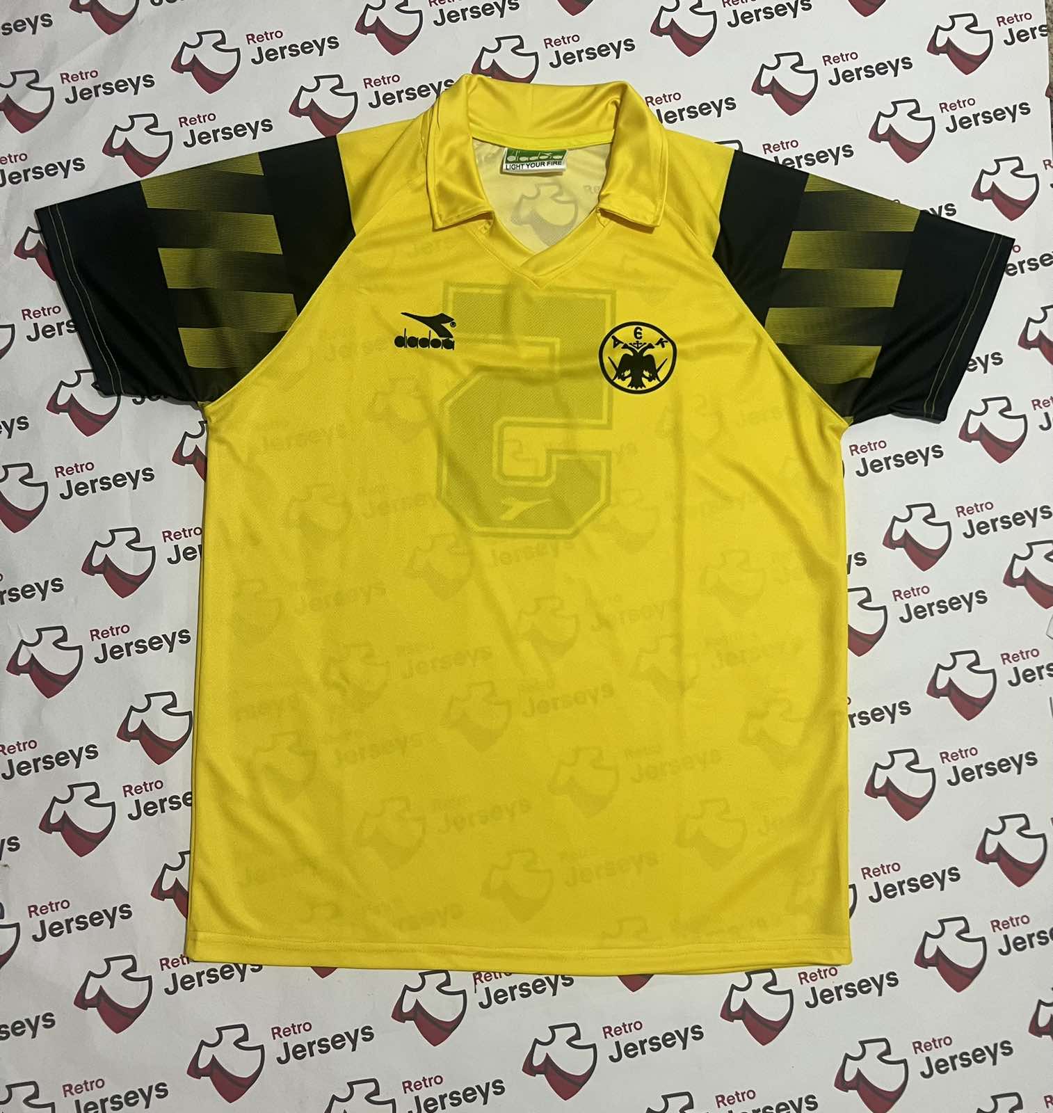 AEK Athens Shirt 1990-1991 Home - Retro Jerseys, φανέλα αεκ