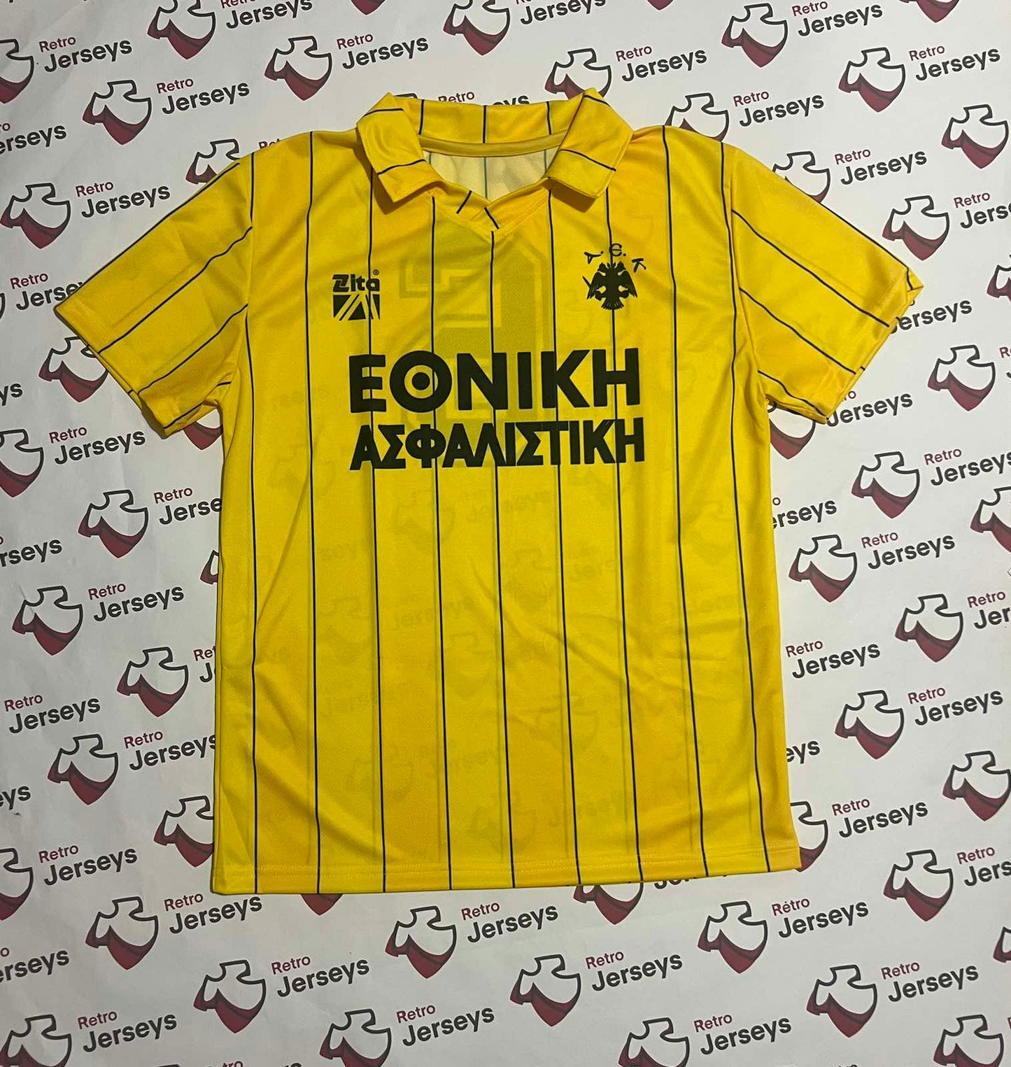 AEK Athens Shirt 1987-1988 Home - Retro Jerseys, φανέλα αεκ