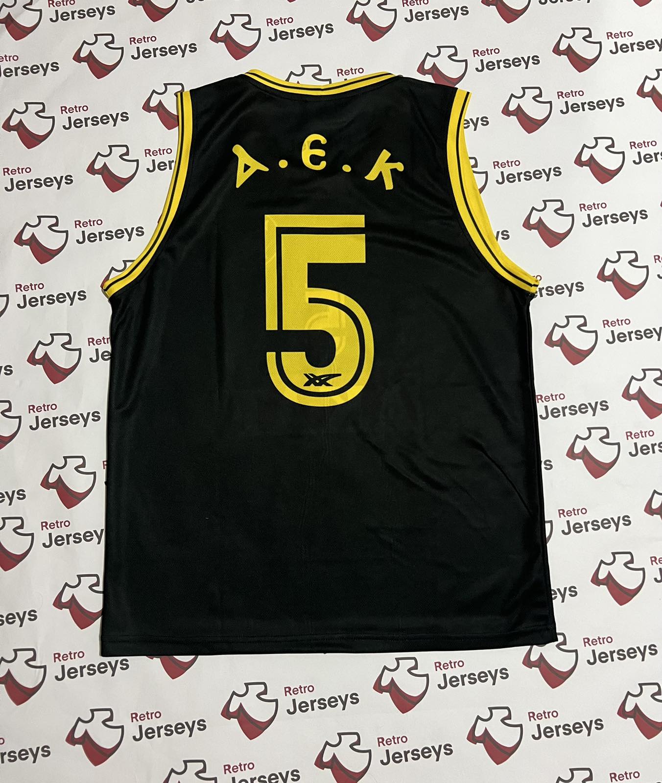 AEK Athens Basketball Shirt 1990-1991 Away - Retro Jerseys, φανέλα Μπάσκετ ΑΕΚ - Retro Jerseys