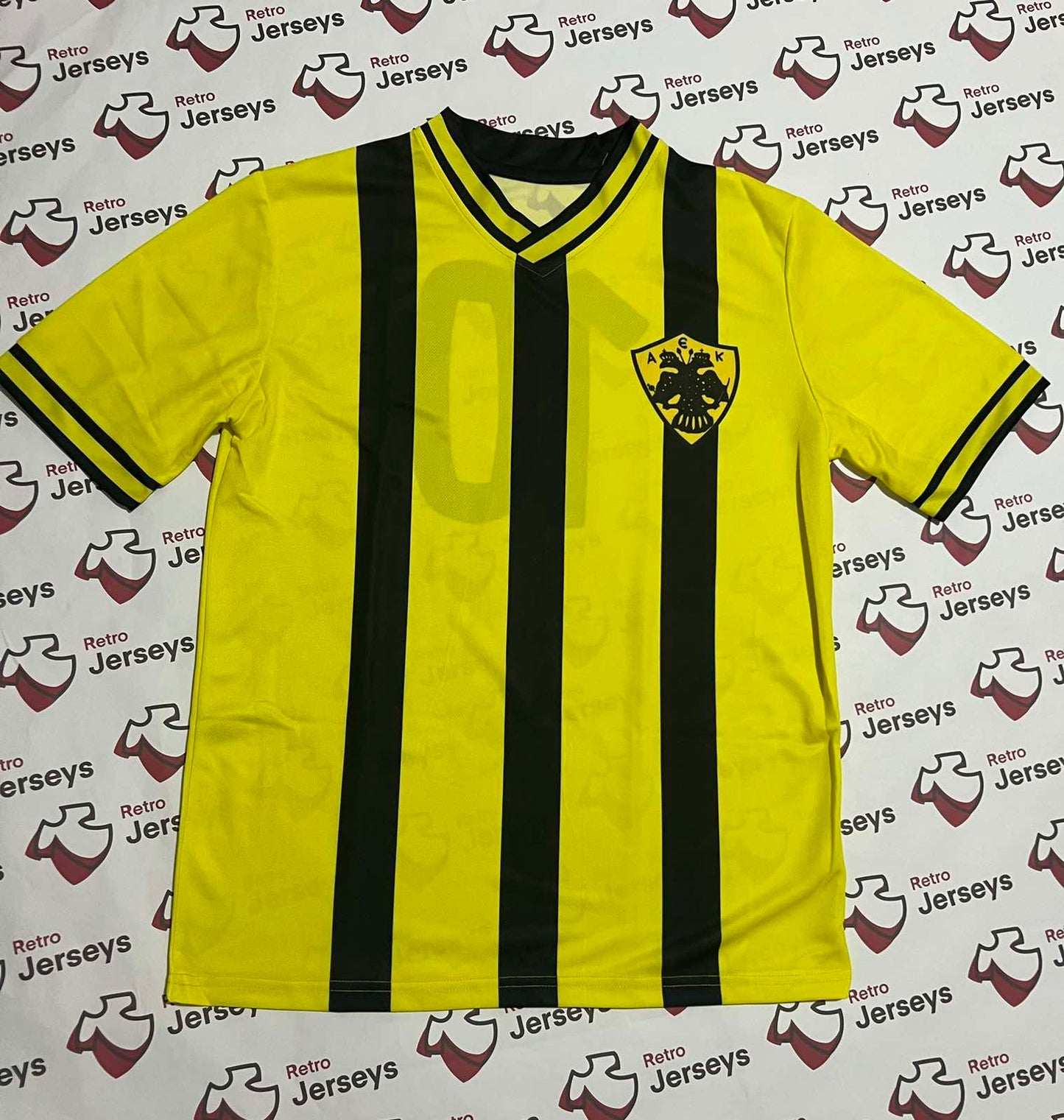AEK Athens Shirt 1971-1972 Home - Retro Jerseys, φανέλα αεκ