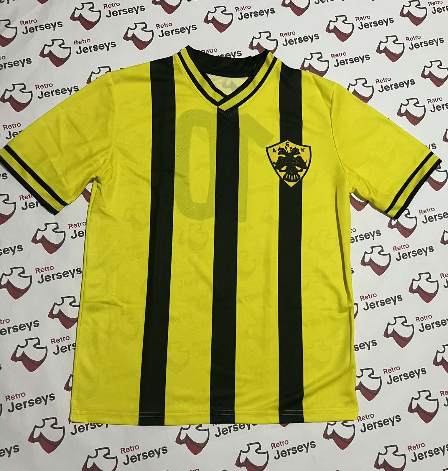 AEK Athens Shirt 1971-1972 Home - Retro Jerseys, φανέλα αεκ
