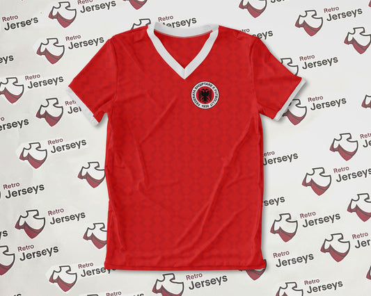 Albania National Shirt 1988 Home - Retro Jerseys, Fanella Shqipërisë