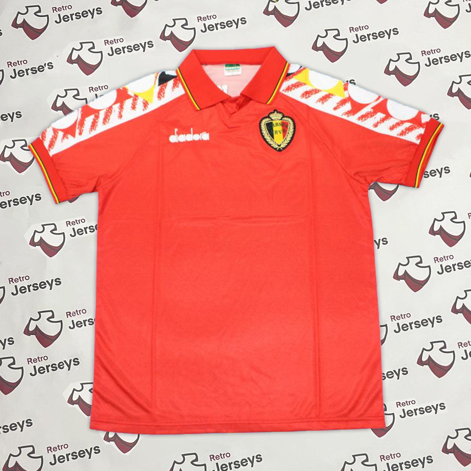 Belgium National Shirt 1994 Home - Retro Jerseys, België shirt, België Retro shirt