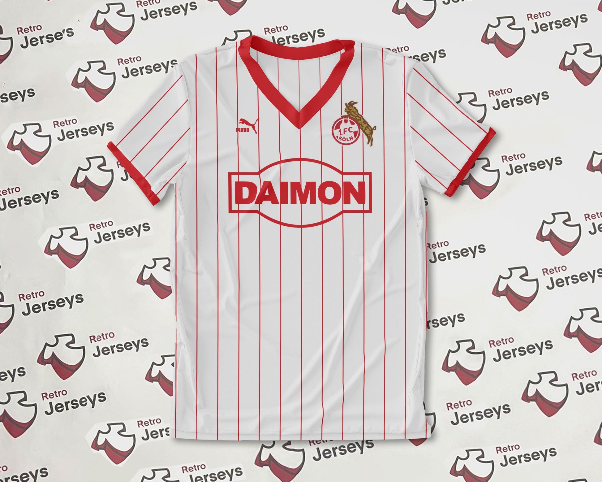 FC Köln Shirt 1986-1987 Home - Retro Jersey, FC Köln trikot, FC Köln Retro Trikot