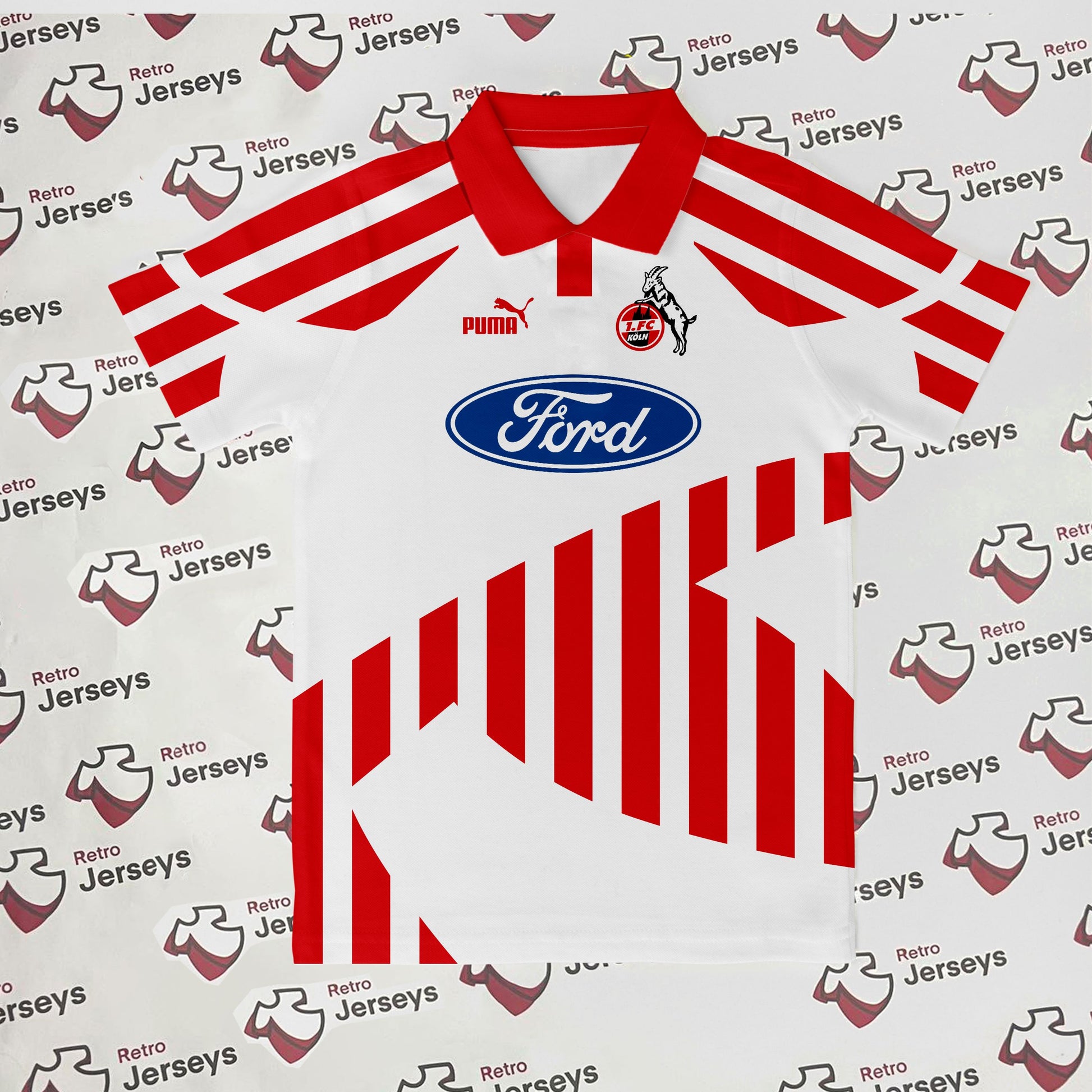 FC Köln Shirt 1994-1995 Home - Retro Jersey, FC Köln trikot, FC Köln Retro Trikot