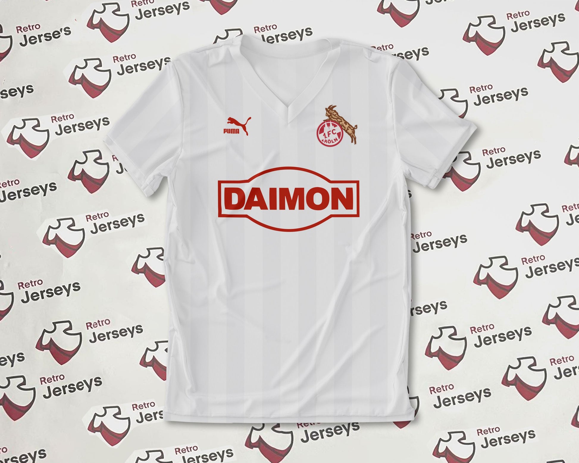 FC Köln Shirt 1987-1988 Home - Retro Jersey, FC Köln trikot, FC Köln Retro Trikot