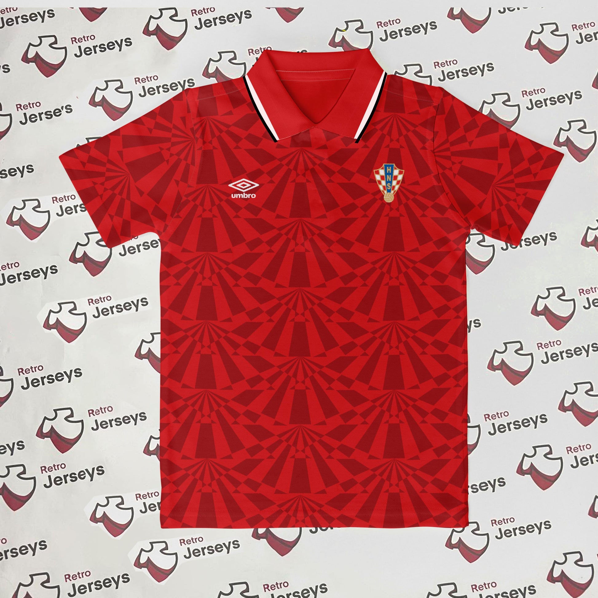 Croatia National Shirt 1993 Home vs Ukraine Game - Retro Jerseys, Hrvatska Dres - Retro Jerseys