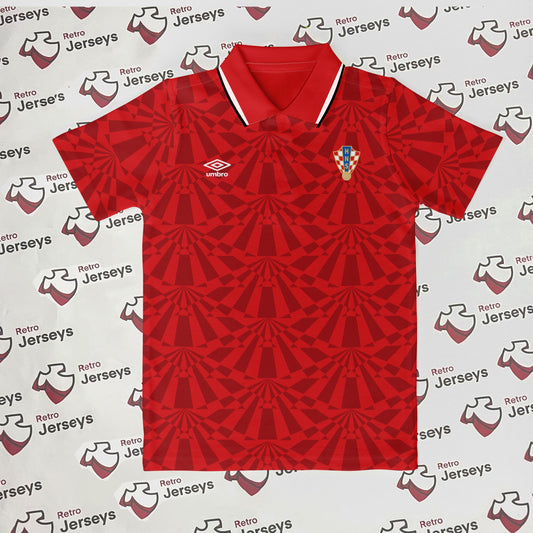 Croatia National Shirt 1993 Home vs Ukraine Game - Retro Jerseys, Hrvatska Dres - Retro Jerseys