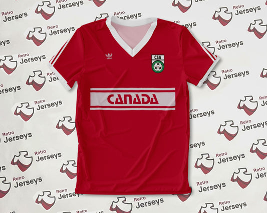 Canada National Soccer Shirt 1983 Home - Retro Jerseys, Canada Retro Jersey