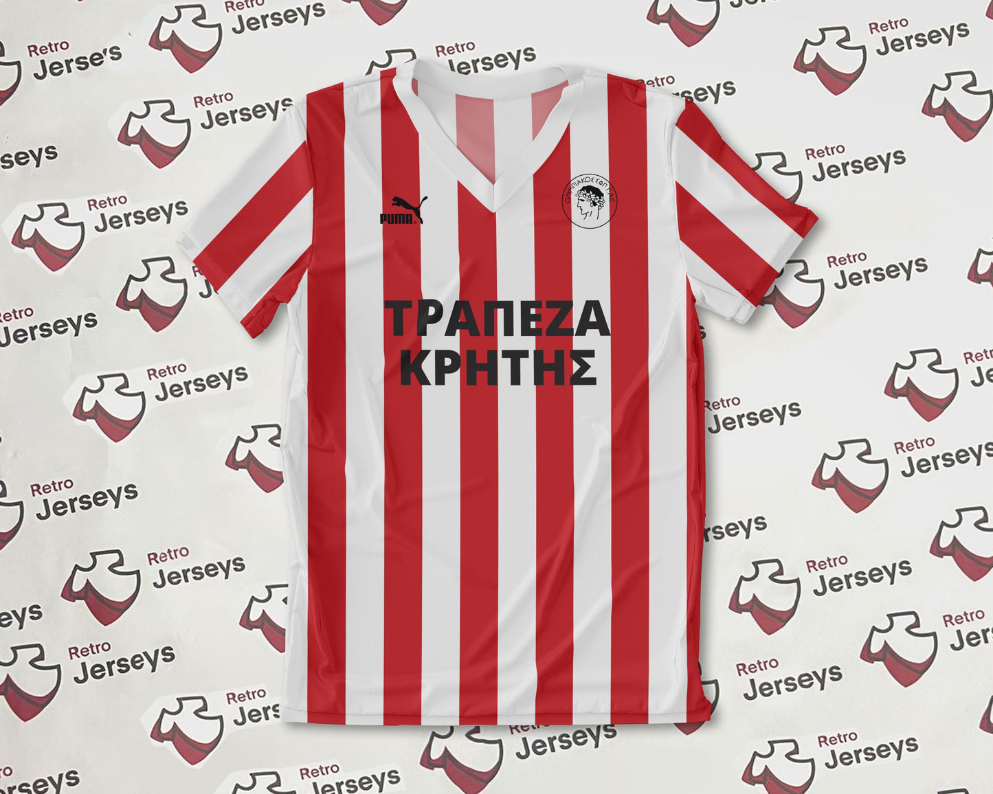 Olympiacos Piraeus Shirt 1989-1990 Home - Retro Jerseys, φανέλα Ολυμπιακός