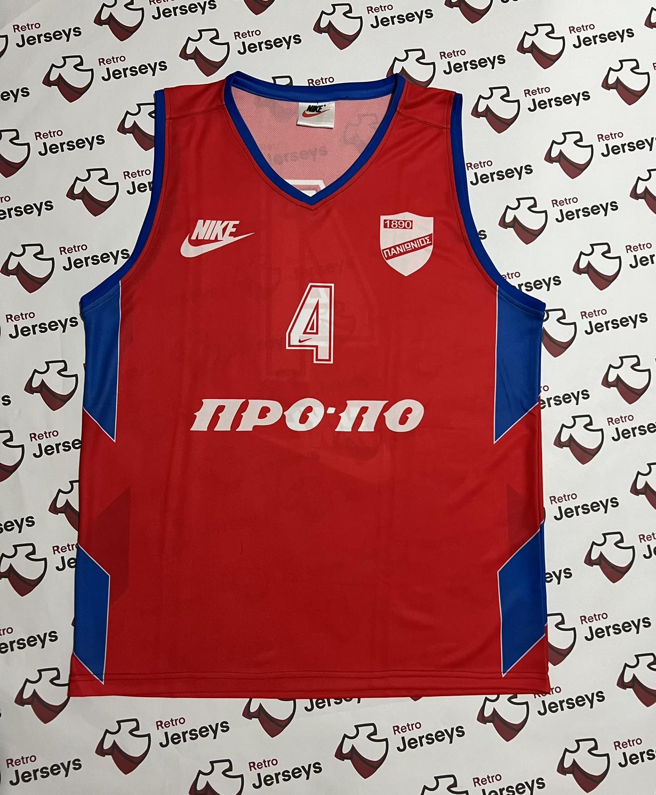 Panionios Athen Basketball Shirt 1989 Home - Retro Jerseys, φανέλα Μπάσκετ Πανιώνιος - Retro Jerseys
