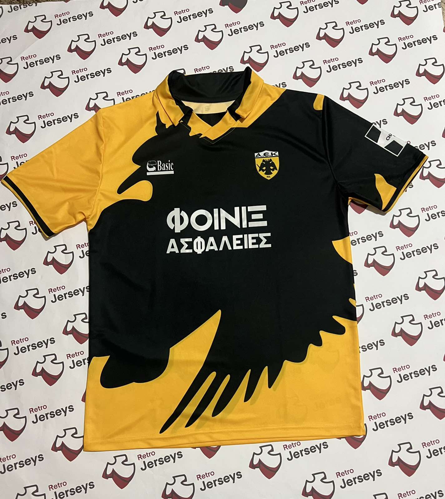 AEK Athens Shirt 1994-1995 Cup - Retro Jerseys, φανέλα αεκ