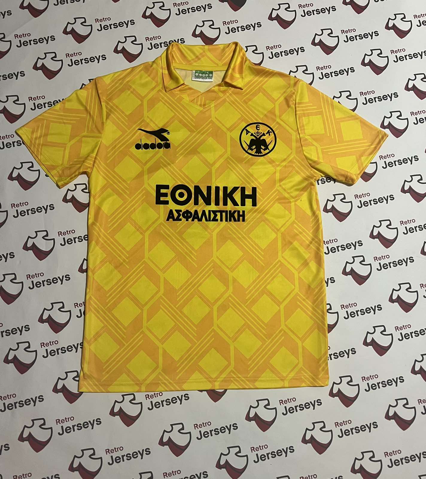 AEK Athens Shirt 1991-1992 Home - Retro Jersey, φανέλα αεκ - Retro Jerseys