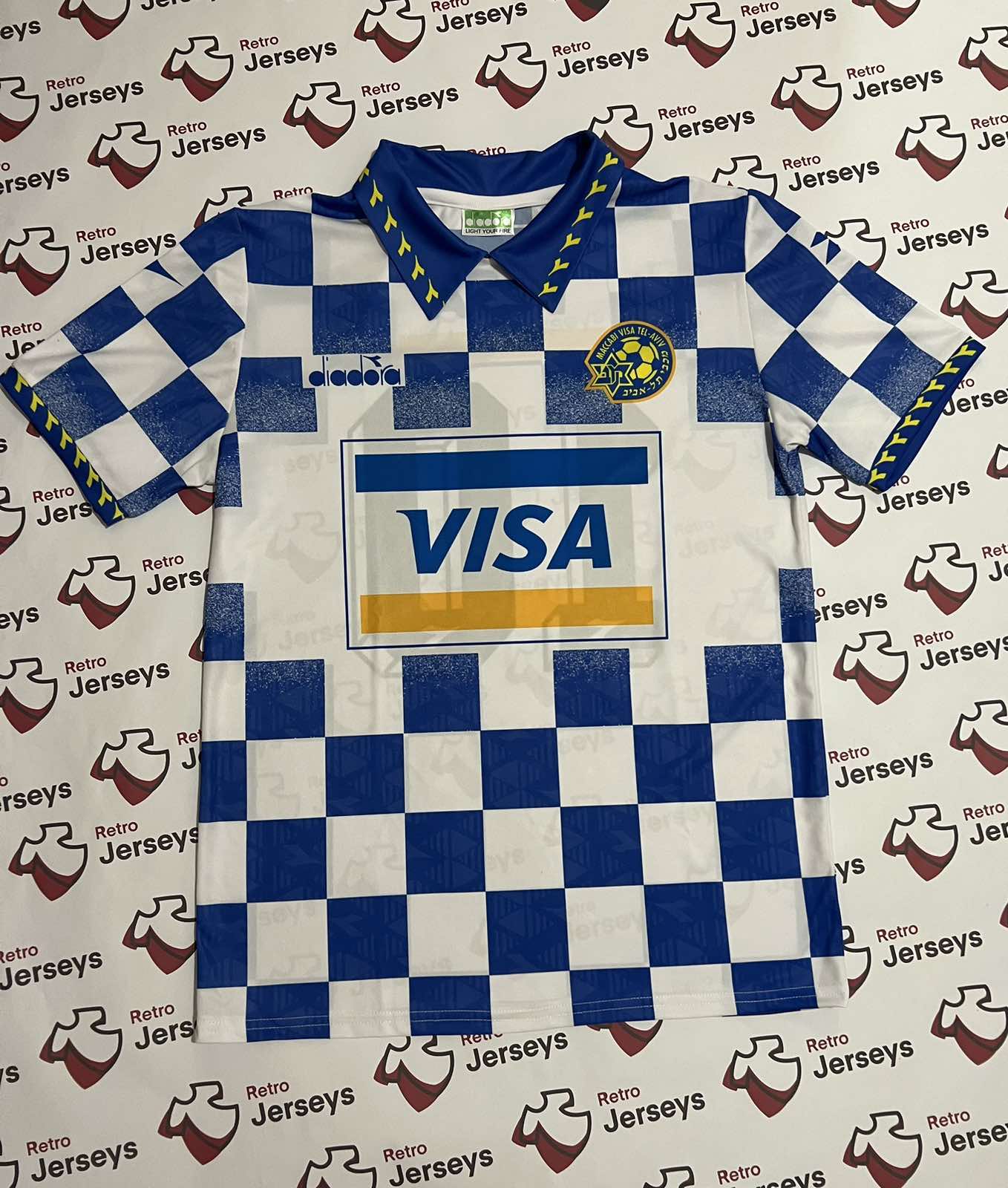Maccabi Tel Aviv Shirt 1995-1996 Away - Retro Jerseys, חולצה של מכבי תל אביב - Retro Jerseys