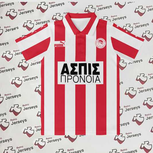 Olympiacos Piraeus Shirt 1997-1998 Home - Retro Jerseys, φανέλα Ολυμπιακός