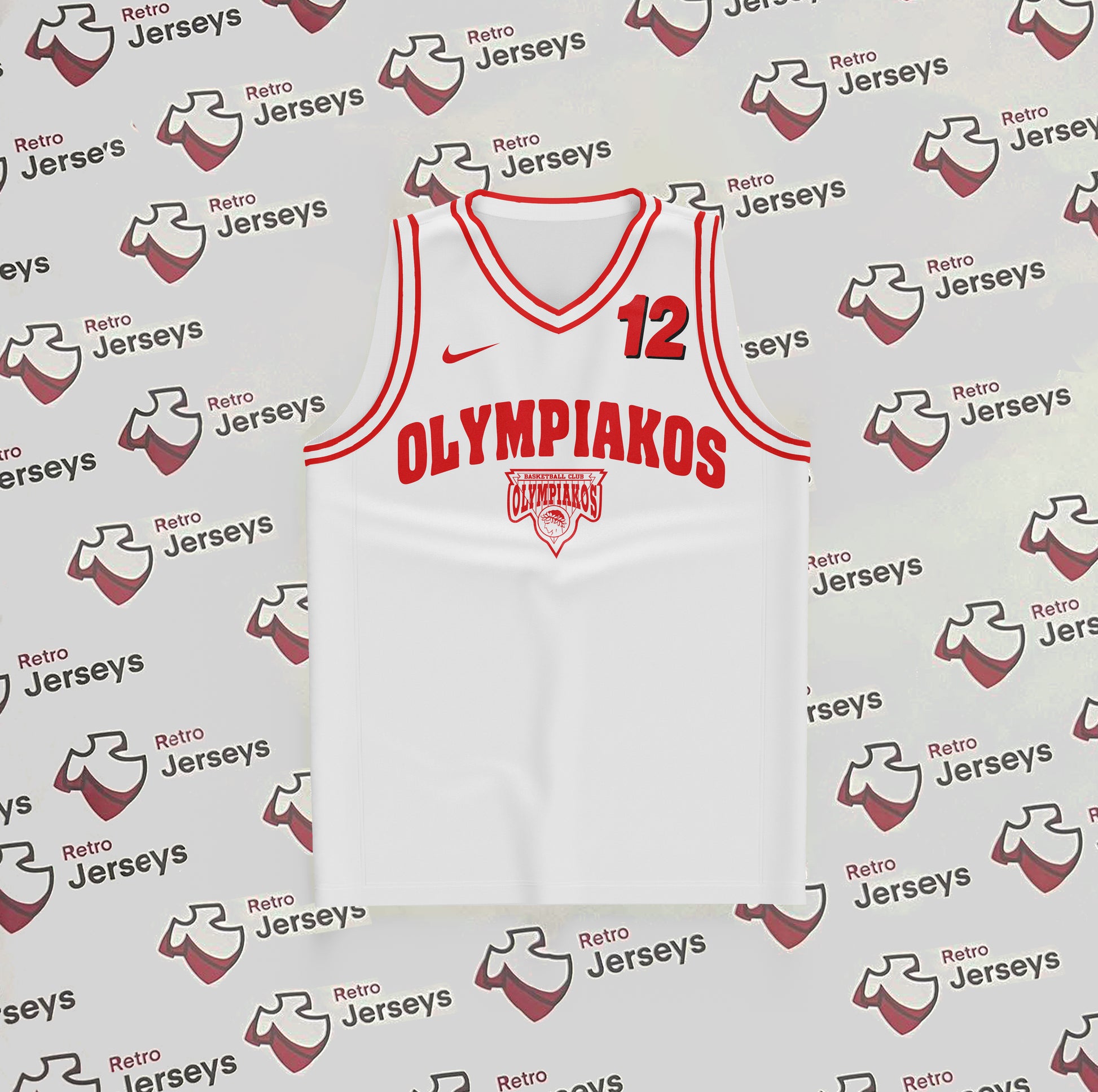 Olympiakos Basketball Shirt 1997-1998 Away - Retro Jerseys, Φανέλα μπάσκετ Ολυμπιακού - Retro Jerseys