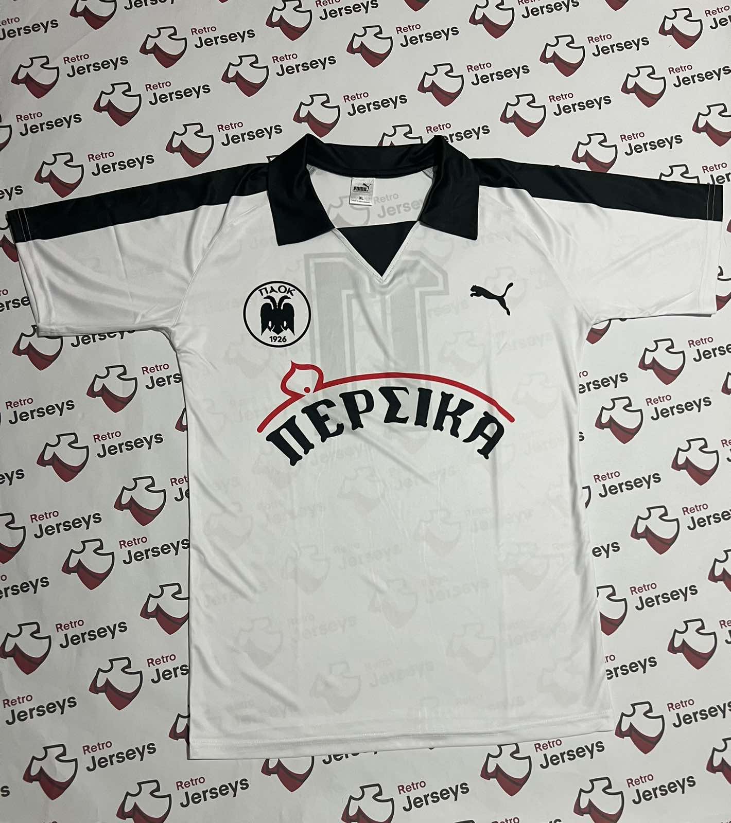 PAOK Thessaloniki Shirt 1985-1986 Home - Retro Jerseys, φανέλα ΠΑΟΚ