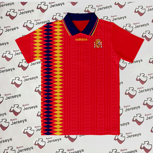 Spain National Shirt 1994 Away - Retro Jerseys, camiseta nacional de españa - Retro Jerseys