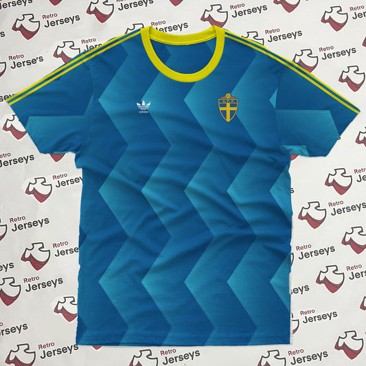 Sweden National Shirt 1988 Away - Retro Jerseys, Sveriges landslagströja - Retro Jerseys